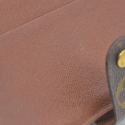 $750 Louis Vuitton Monogram Porte Papier Zippe Bifold Wallet Brown SP0030