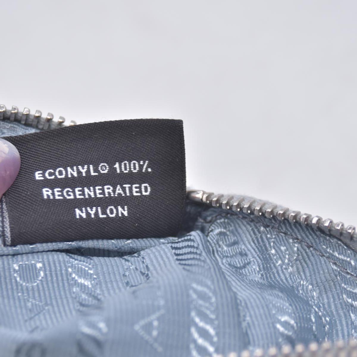 $925 Prada Triangle Plate Wrist Pouch Silver
