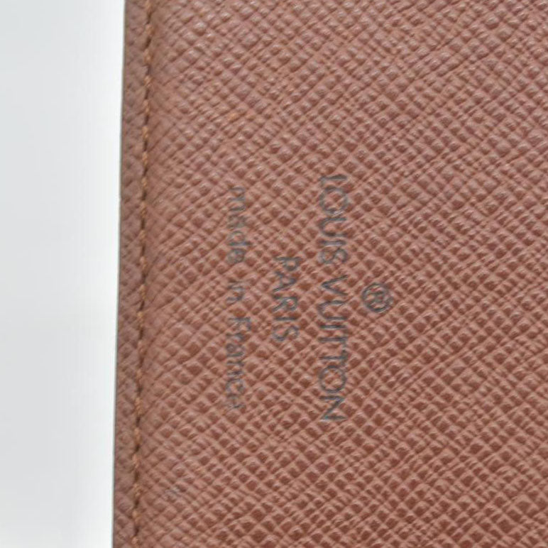 $750 Louis Vuitton Monogram Porte Papier Zippe Bifold Wallet Brown SP0030