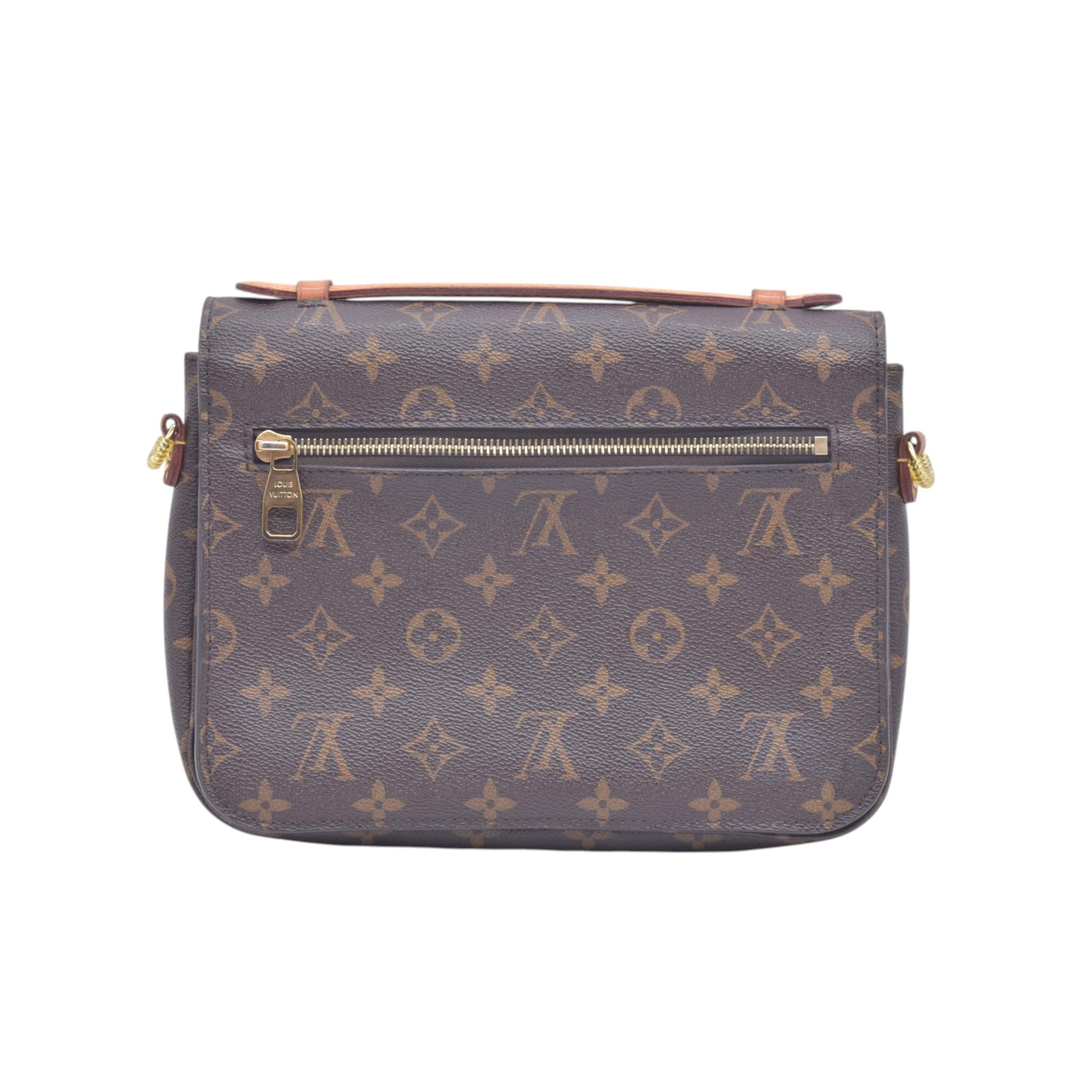 $2620 2016 LOUIS VUITTON Monogram Pochette Metis Shoulder Bag Brown SR3176 CONSIGNMENT 10021414
