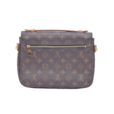 $2620 2016 LOUIS VUITTON Monogram Pochette Metis Shoulder Bag Brown SR3176 CONSIGNMENT 10021414