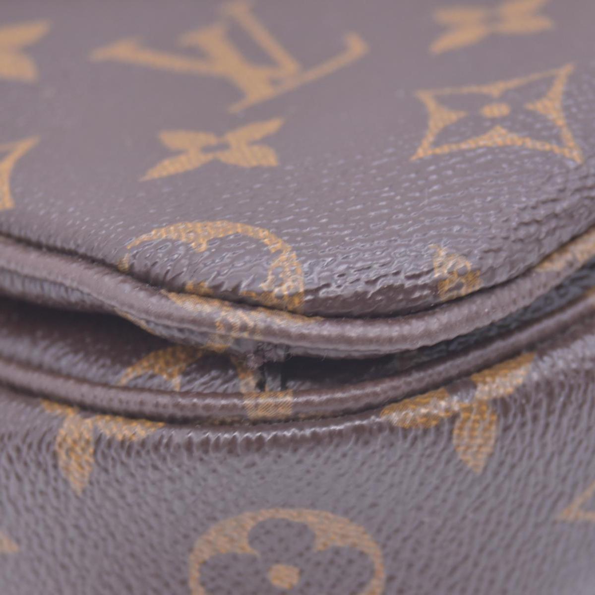 $2620 2016 LOUIS VUITTON Monogram Pochette Metis Shoulder Bag Brown SR3176 CONSIGNMENT 10021414
