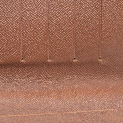 $750 Louis Vuitton Monogram Porte Papier Zippe Bifold Wallet Brown SP0078