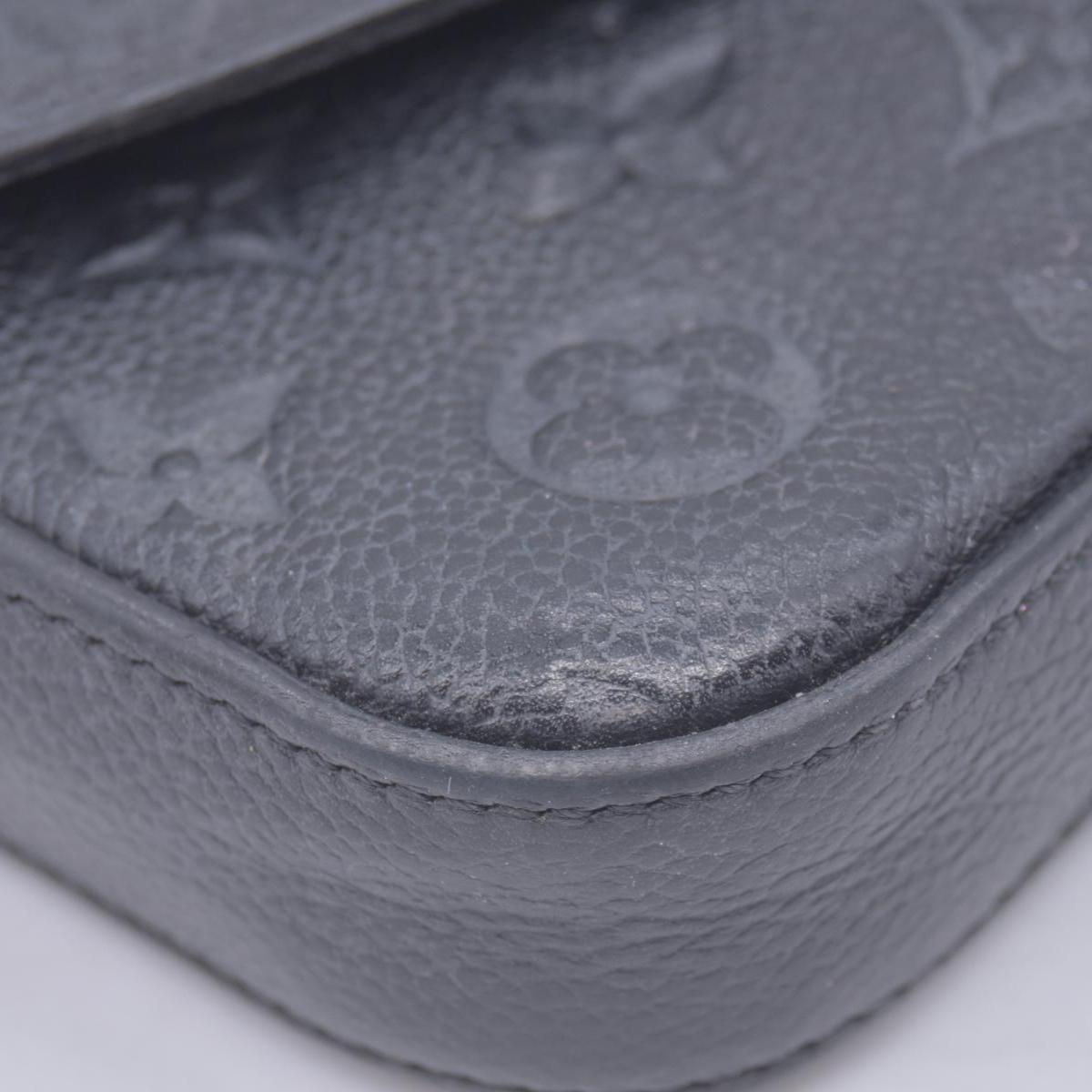 $1770 2019 Louis Vuitton Empreinte Pochette Felicie Chain Wallet Black SD1179