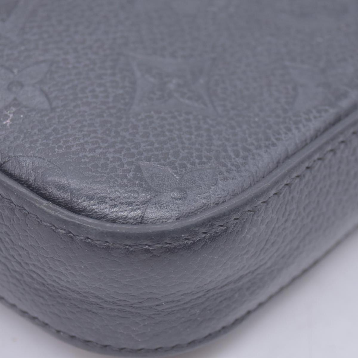 $1770 2019 Louis Vuitton Empreinte Pochette Felicie Chain Wallet Black SD1179