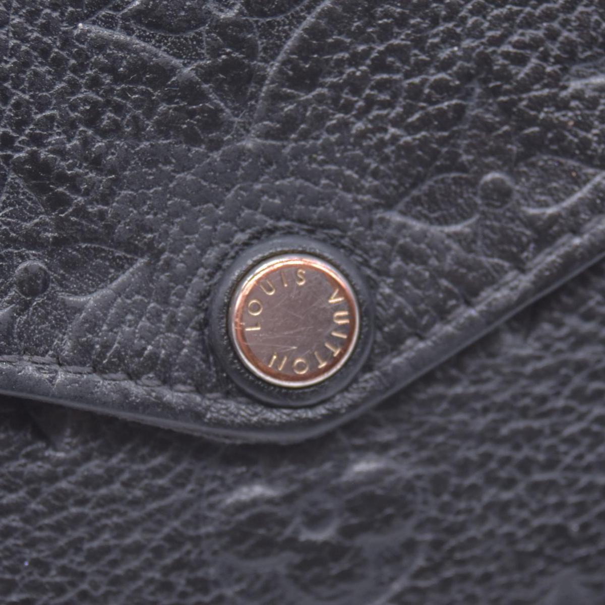 $1770 2019 Louis Vuitton Empreinte Pochette Felicie Chain Wallet Black SD1179