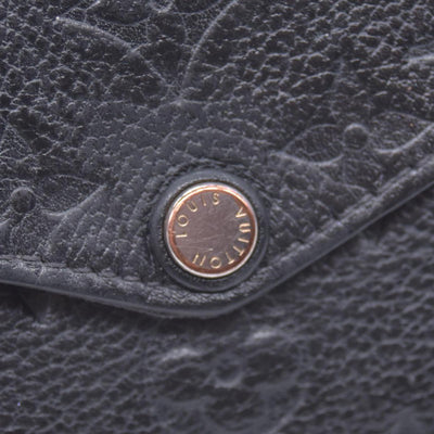 $1770 2019 Louis Vuitton Empreinte Pochette Felicie Chain Wallet Black SD1179