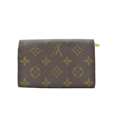$560 Louis Vuitton Monogram Porte Monnaie Billets Tresor Bifold Wallet RA0915