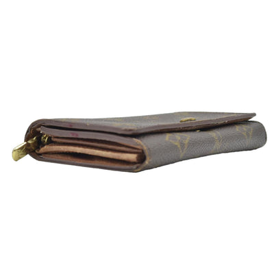 $560 Louis Vuitton Monogram Porte Monnaie Billets Tresor Bifold Wallet RA0915