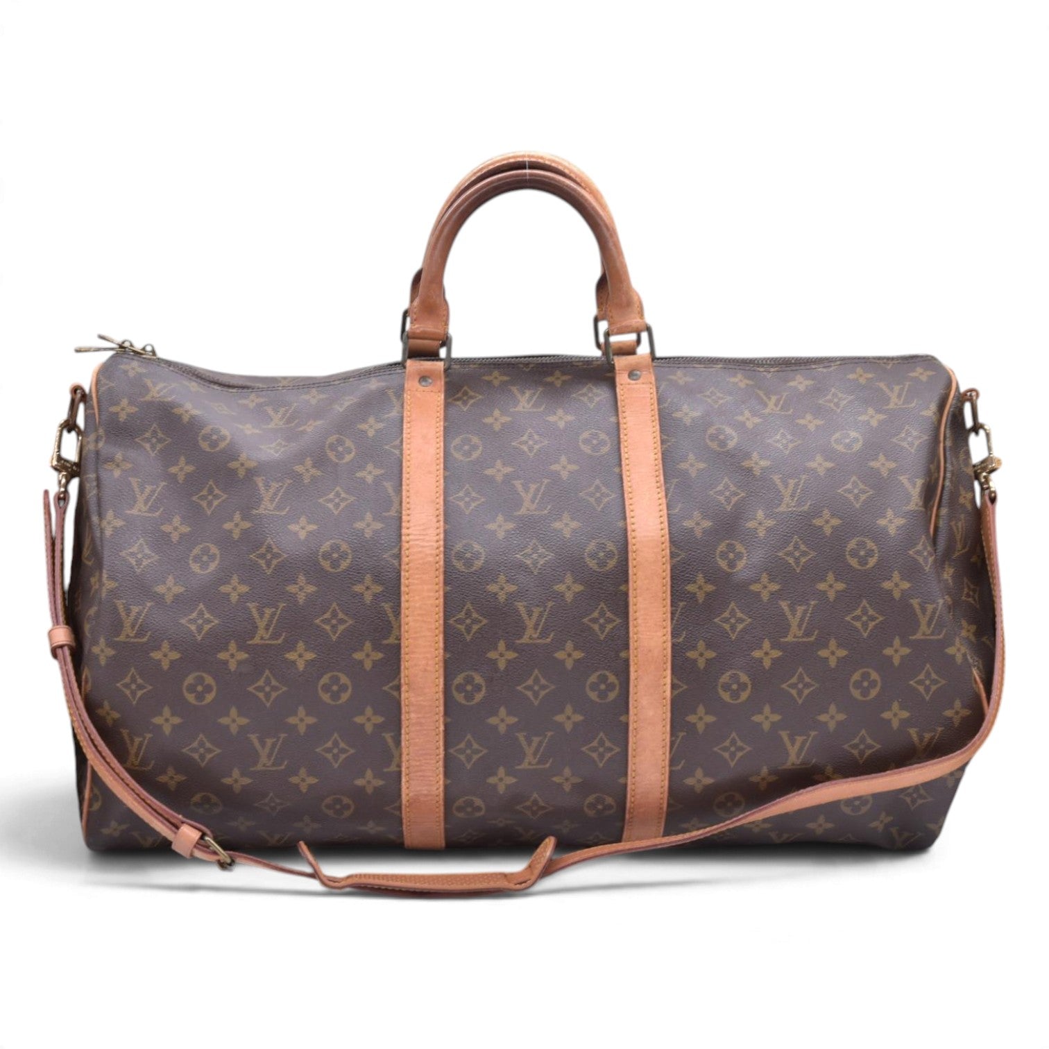 $2200 LOUIS VUITTON Monogram Keepall Bandouliere 55 Duffel Bag SD954 CONSIGNMENT 10021419