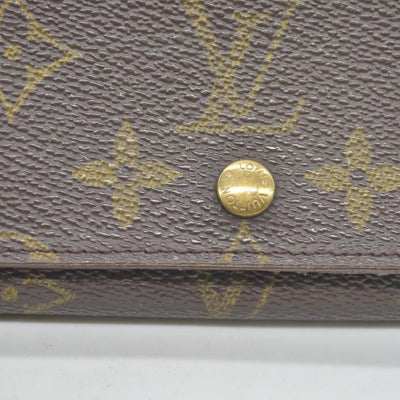 $560 Louis Vuitton Monogram Porte Monnaie Billets Tresor Bifold Wallet RA0915