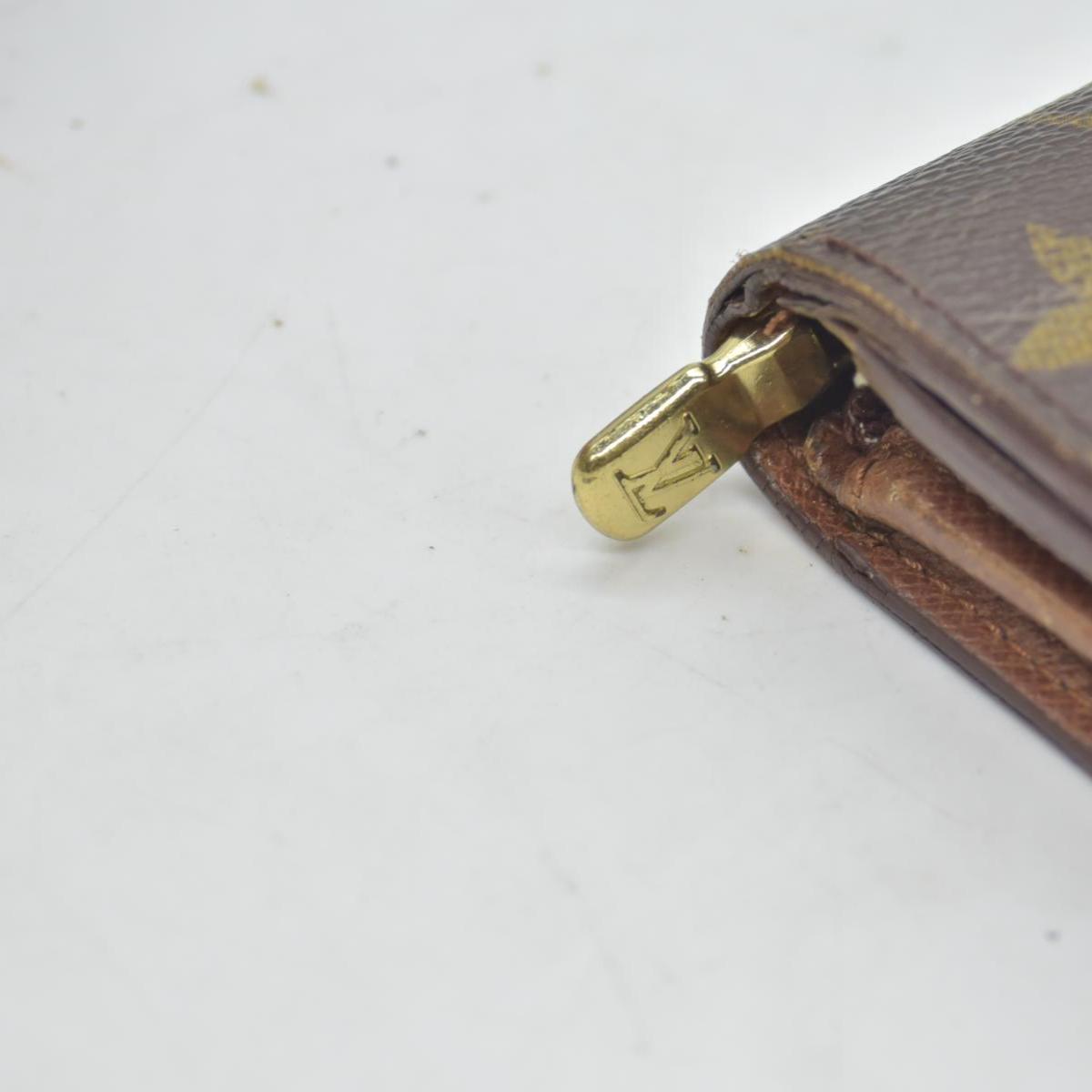 $560 Louis Vuitton Monogram Porte Monnaie Billets Tresor Bifold Wallet RA0915
