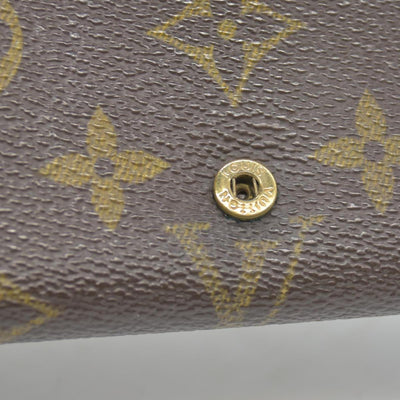 $560 Louis Vuitton Monogram Porte Monnaie Billets Tresor Bifold Wallet RA0915