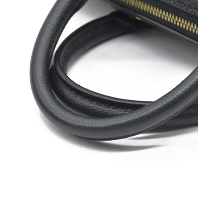 $3100 Louis Vuitton  Empreinte Monogram Giant Speedy Bandouliere 25 Black Beige