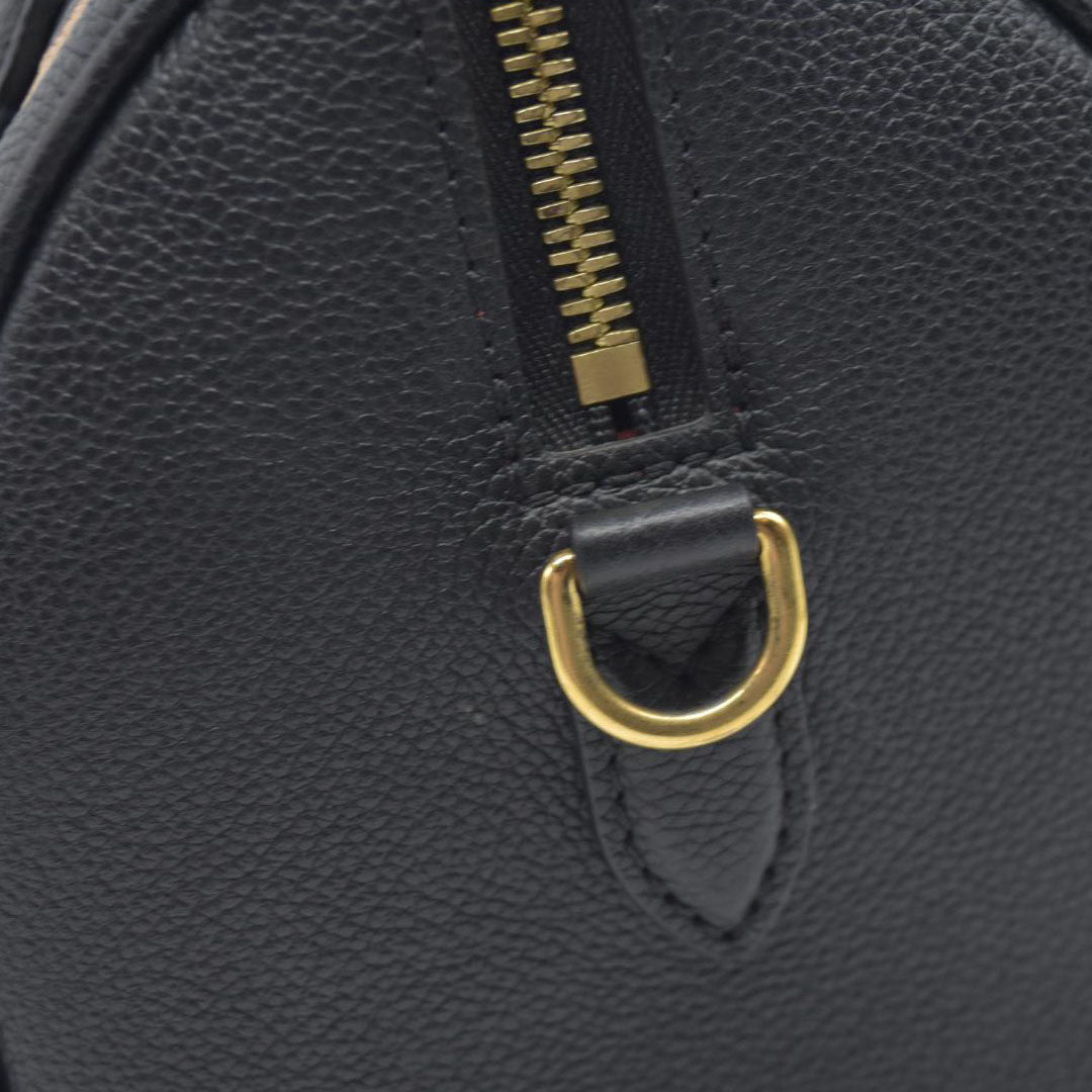 $3100 Louis Vuitton  Empreinte Monogram Giant Speedy Bandouliere 25 Black Beige