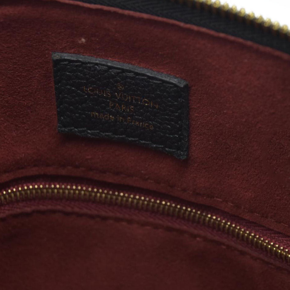 $3100 Louis Vuitton  Empreinte Monogram Giant Speedy Bandouliere 25 Black Beige