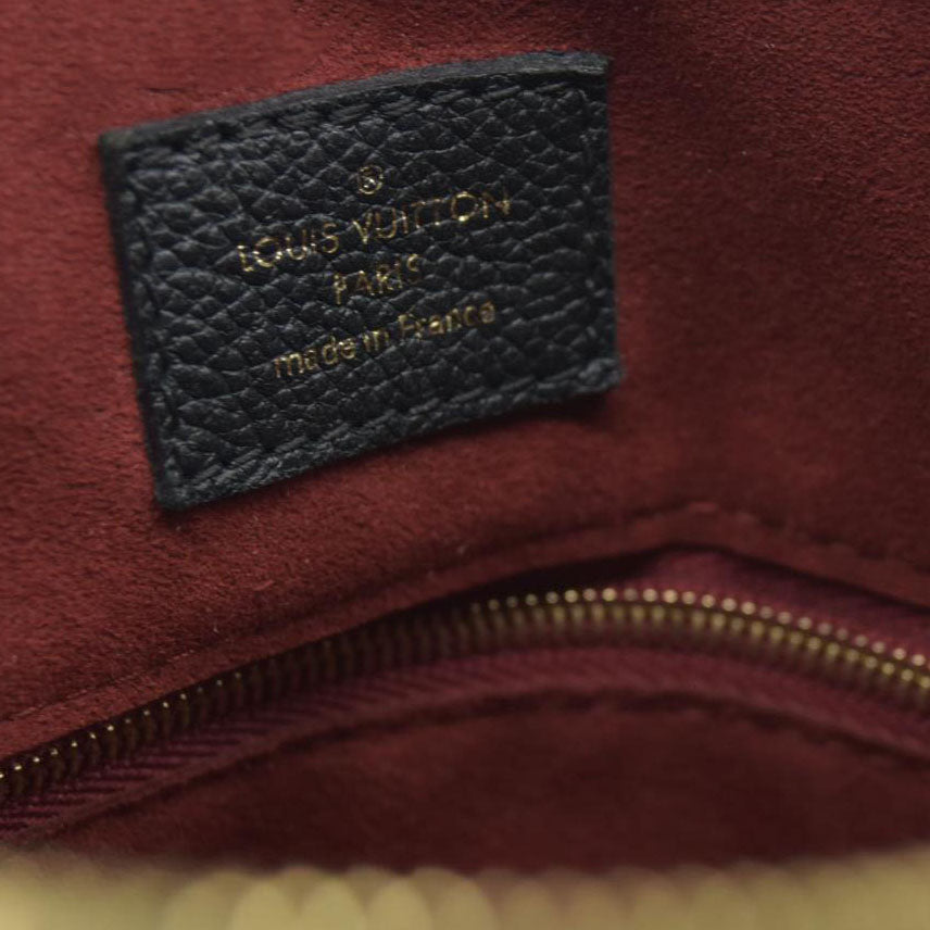 $3100 Louis Vuitton  Empreinte Monogram Giant Speedy Bandouliere 25 Black Beige