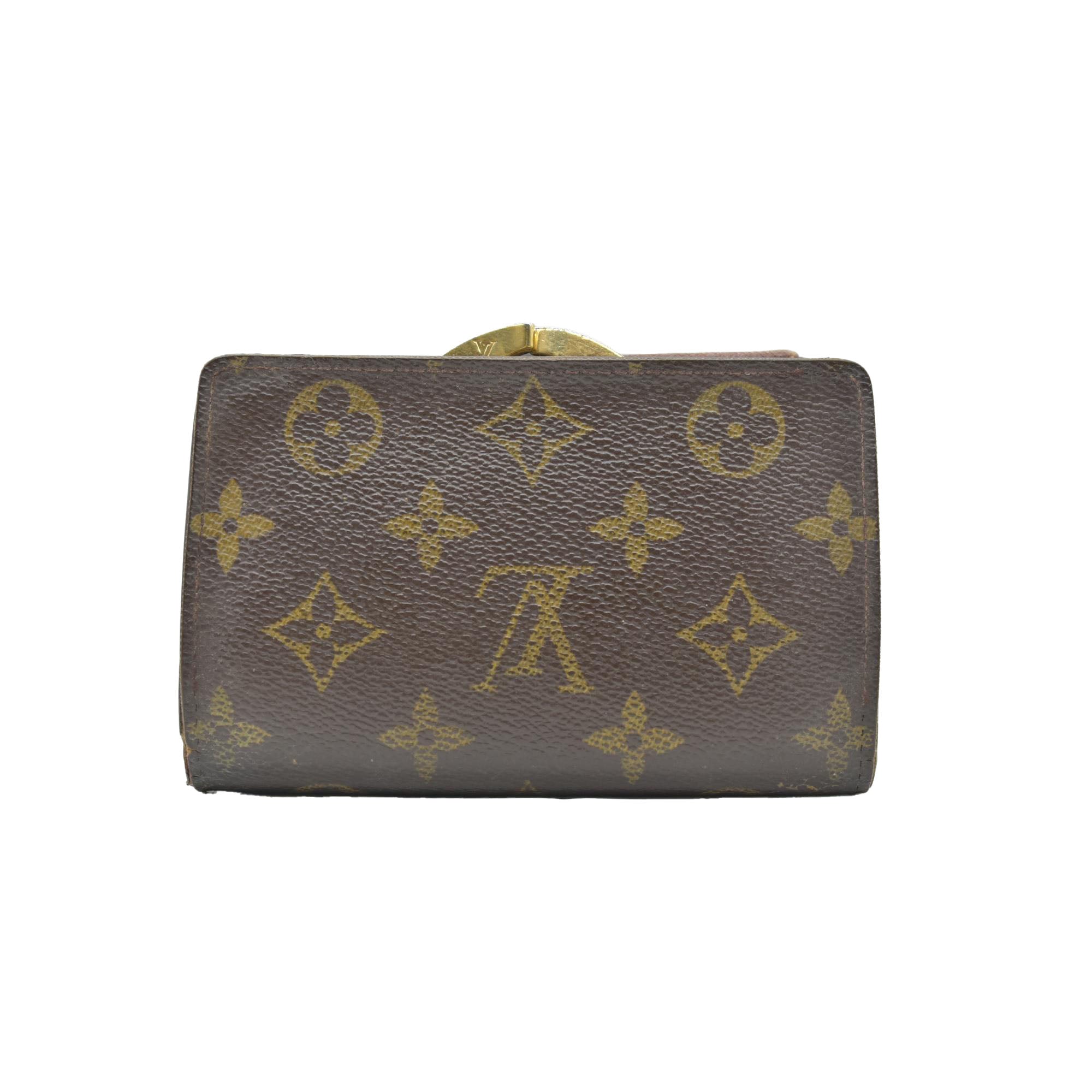 $750 Louis Vuitton Kisslock French Wallet CA0015