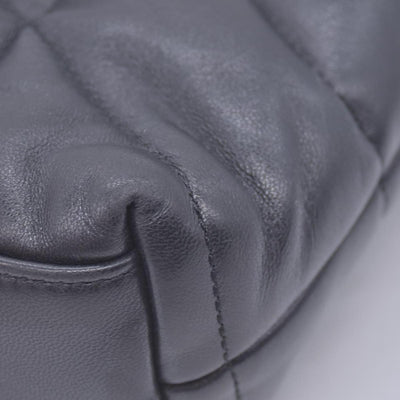 $2490 2022 Saint Laurent Lambskin Quilted Toy Loulou Puffer Monogram Chain Satchel Black