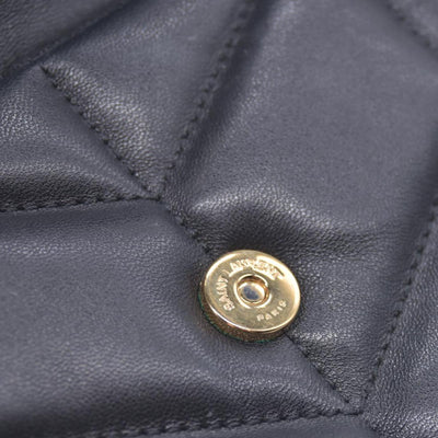 $2490 2022 Saint Laurent Lambskin Quilted Toy Loulou Puffer Monogram Chain Satchel Black
