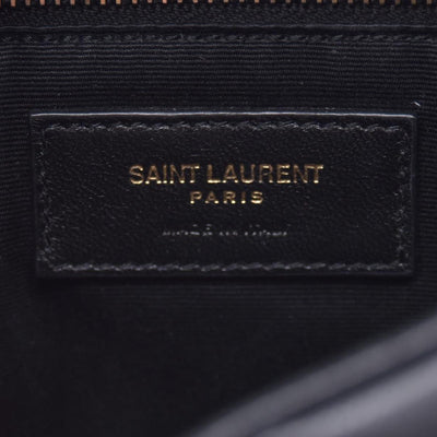 $2490 2022 Saint Laurent Lambskin Quilted Toy Loulou Puffer Monogram Chain Satchel Black