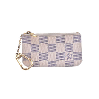 $325 2008 LOUIS VUITTON Damier Azur Cles Key Pouch GA0068 CONSIGNMENT 10021431