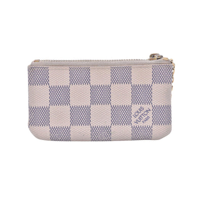 $325 2008 LOUIS VUITTON Damier Azur Cles Key Pouch GA0068 CONSIGNMENT 10021431