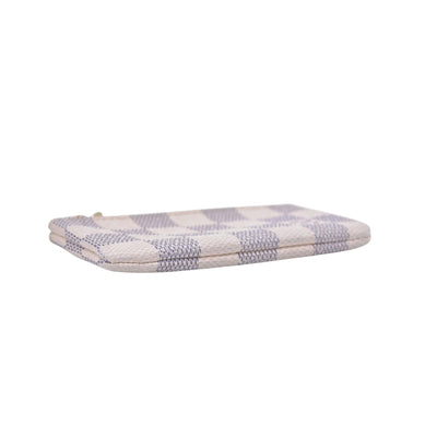$325 2008 LOUIS VUITTON Damier Azur Cles Key Pouch GA0068 CONSIGNMENT 10021431
