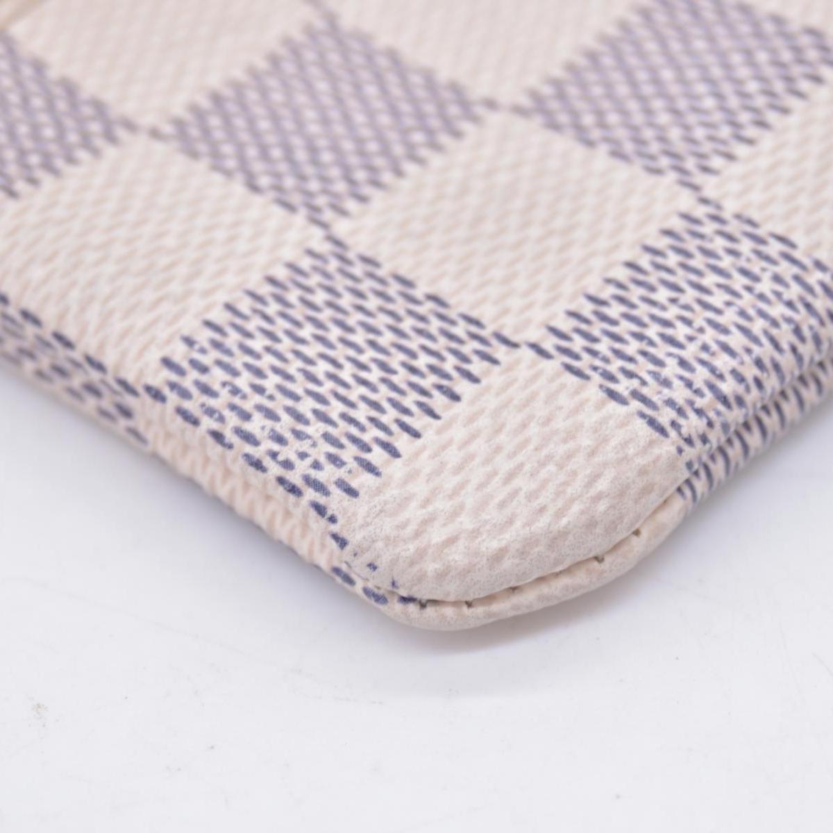 $325 2008 LOUIS VUITTON Damier Azur Cles Key Pouch GA0068 CONSIGNMENT 10021431