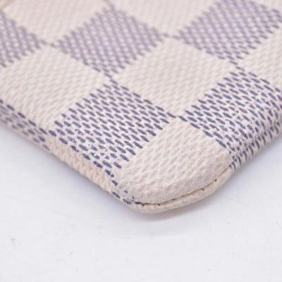 $325 2008 LOUIS VUITTON Damier Azur Cles Key Pouch GA0068 CONSIGNMENT 10021431