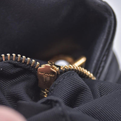 $2490 2022 Saint Laurent Lambskin Quilted Toy Loulou Puffer Monogram Chain Satchel Black
