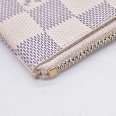 $325 2008 LOUIS VUITTON Damier Azur Cles Key Pouch GA0068 CONSIGNMENT 10021431