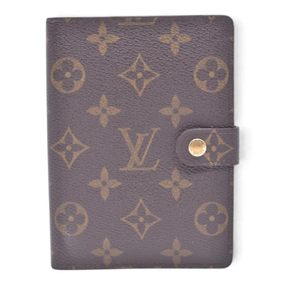 $415 2001 LOUIS VUITTON Monogram Agenda PM Small Ring Planner Cover Brown CA1011 CONSIGNMENT 10021429