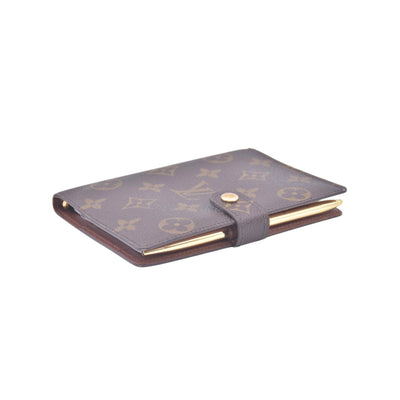 $415 2001 LOUIS VUITTON Monogram Agenda PM Small Ring Planner Cover Brown CA1011 CONSIGNMENT 10021429