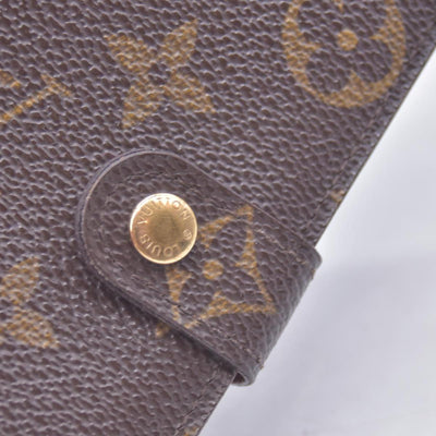 $415 2001 LOUIS VUITTON Monogram Agenda PM Small Ring Planner Cover Brown CA1011 CONSIGNMENT 10021429