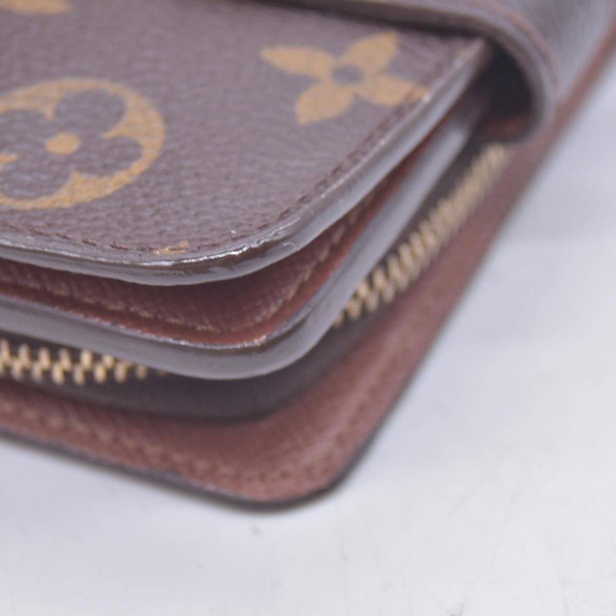 $580 2003 LOUIS VUITTON Monogram Compact Zip Wallet Brown CT0053 CONSIGNMENT 10021430