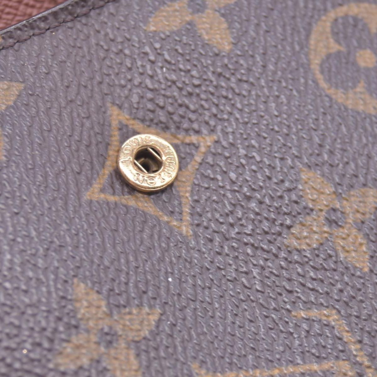 $580 2003 LOUIS VUITTON Monogram Compact Zip Wallet Brown CT0053 CONSIGNMENT 10021430