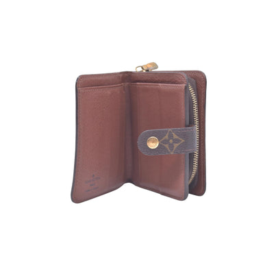 $580 2003 LOUIS VUITTON Monogram Compact Zip Wallet Brown CT0053 CONSIGNMENT 10021430