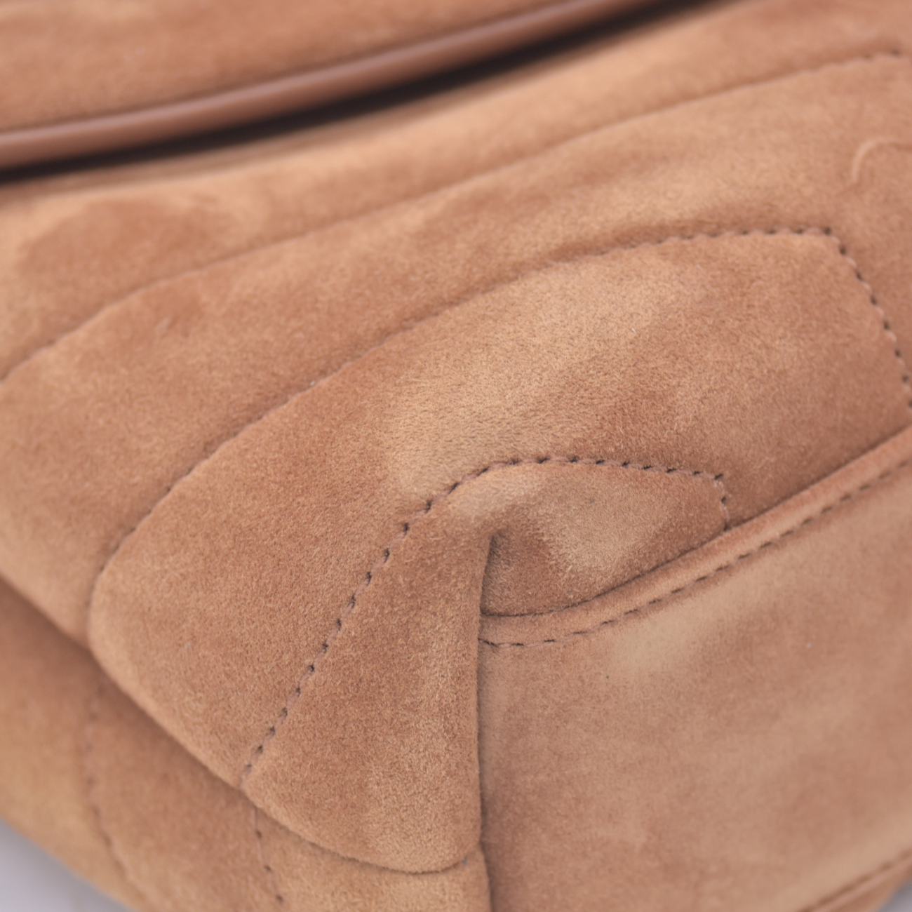 $1890 2022 Saint Laurent Suede Toy Loulou Shoulder Bag Cinnamon