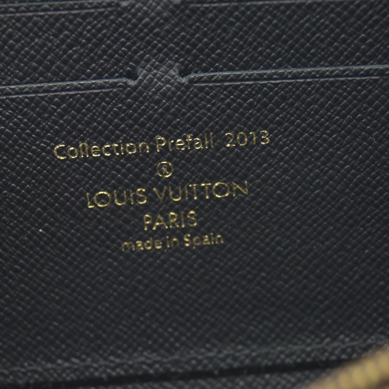 2013 LOUIS VUITTON Damie Payette Zippy Wallet Long Wallet Black CA1183