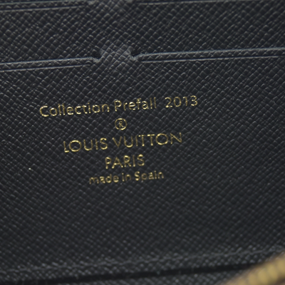 2013 LOUIS VUITTON Damie Payette Zippy Wallet Long Wallet Black CA1183