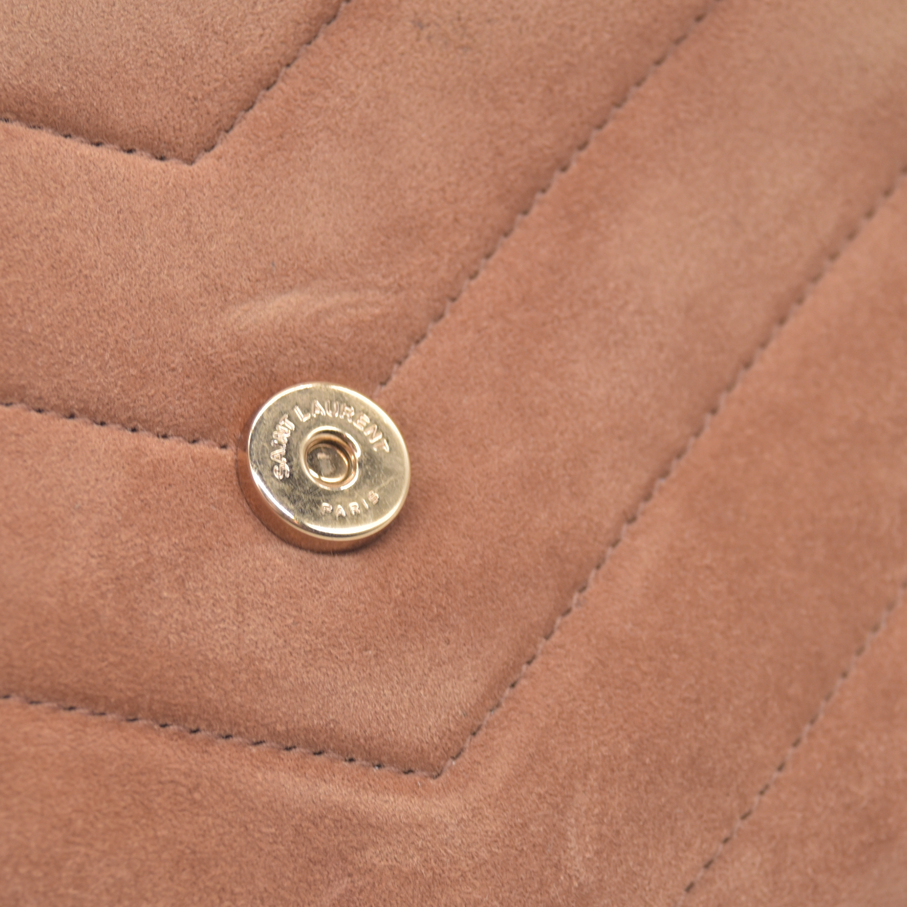 $1890 2022 Saint Laurent Suede Toy Loulou Shoulder Bag Cinnamon