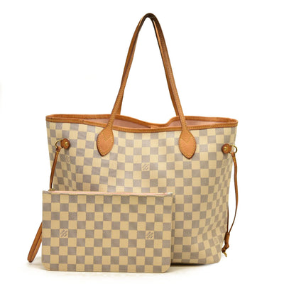 Louis Vuitton  Damier Azur Neo Neverfull MM Rose Ballerine FL3166