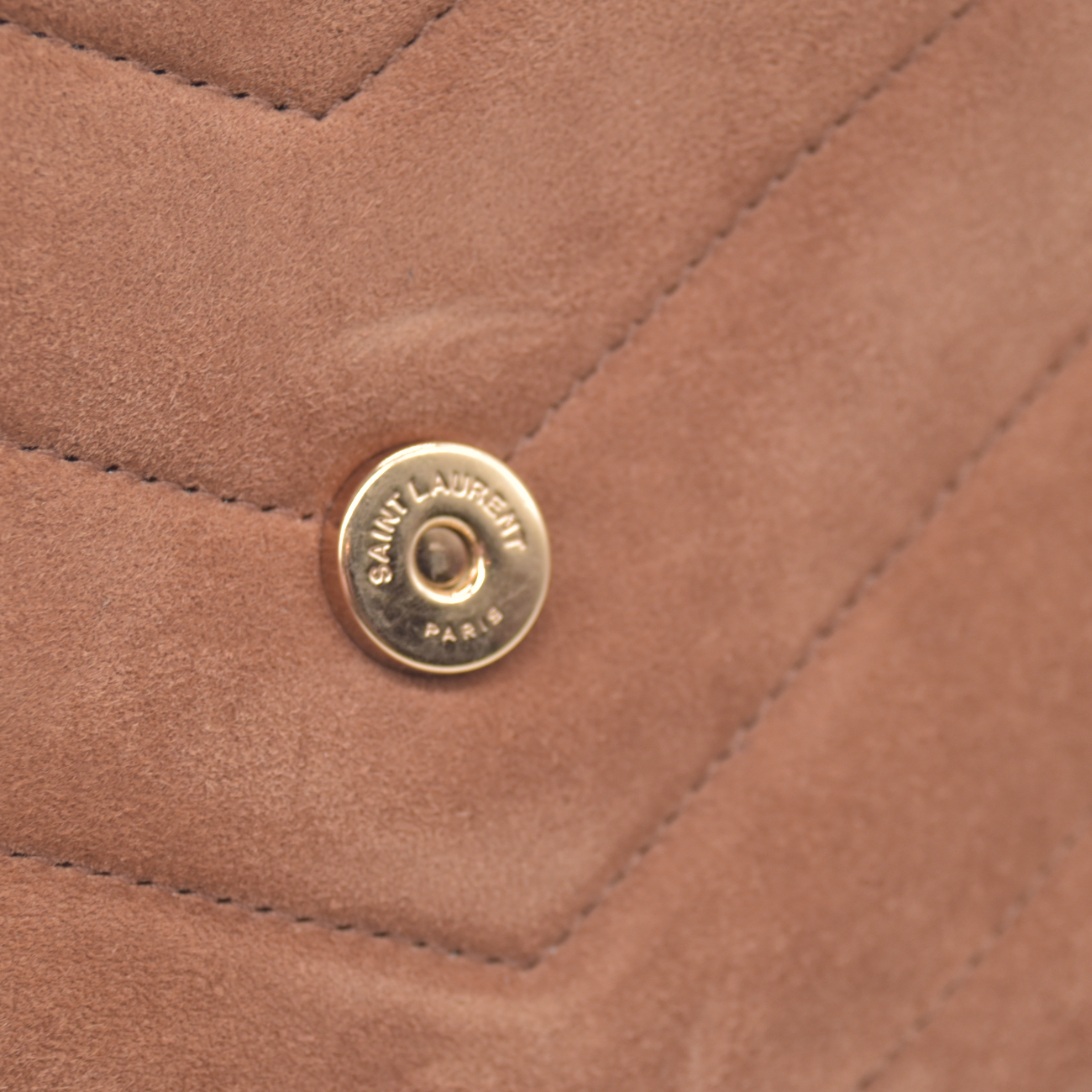 $1890 2022 Saint Laurent Suede Toy Loulou Shoulder Bag Cinnamon