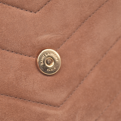 $1890 2022 Saint Laurent Suede Toy Loulou Shoulder Bag Cinnamon