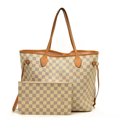 Louis Vuitton  Damier Azur Neo Neverfull MM Rose Ballerine FL3166