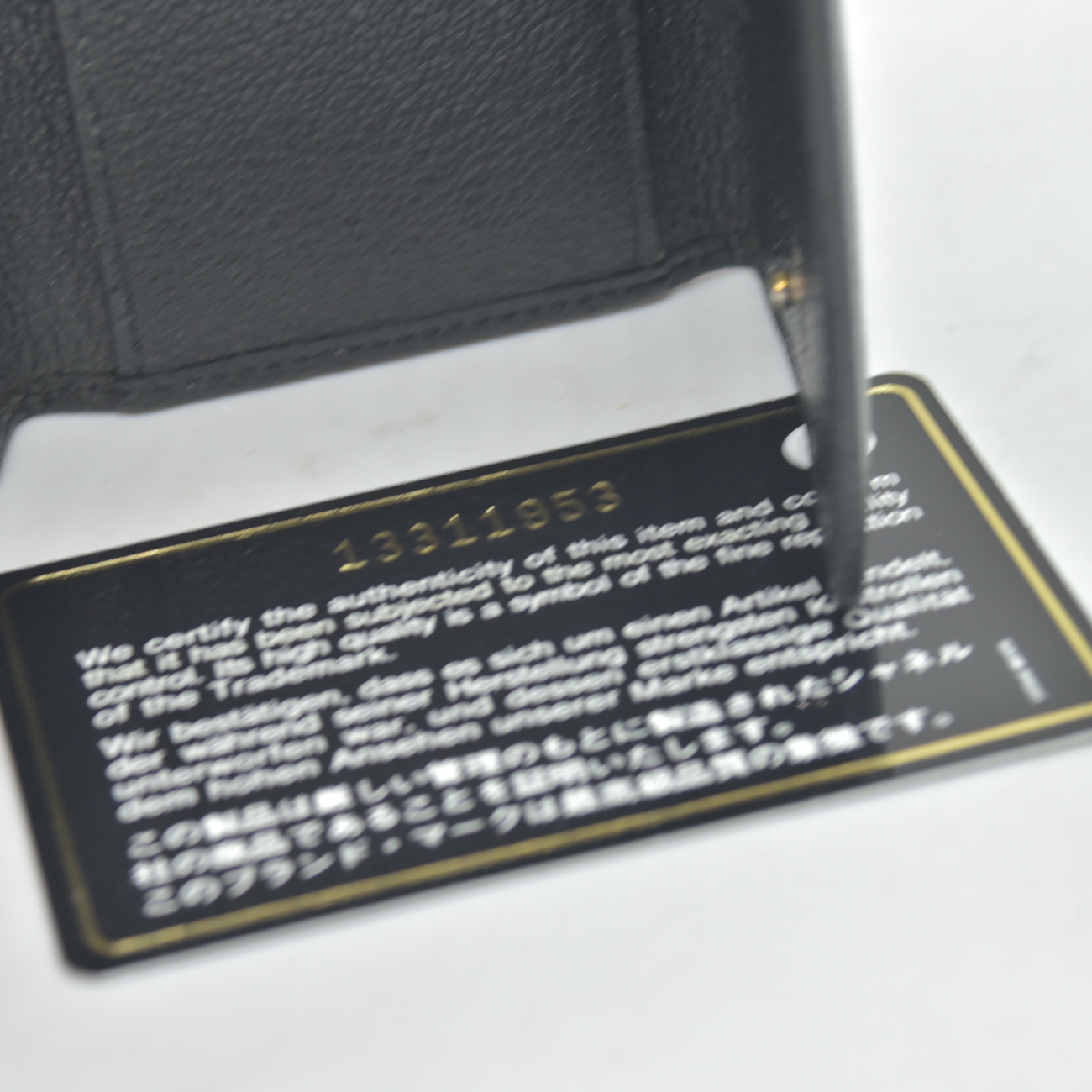 Chanel Goatskin Embossed Camellia Card Holder Black
