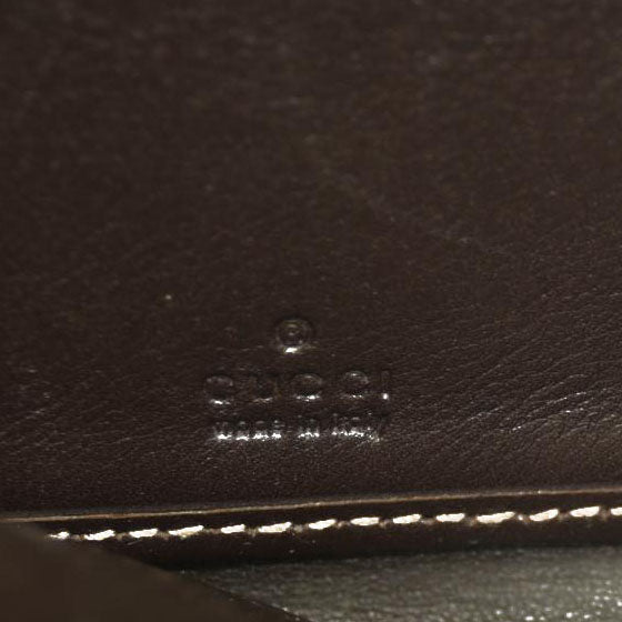 Gucci  Monogram Margaux Calfskin Lovely Zip Around Wallet Beige Ebony Cocoa