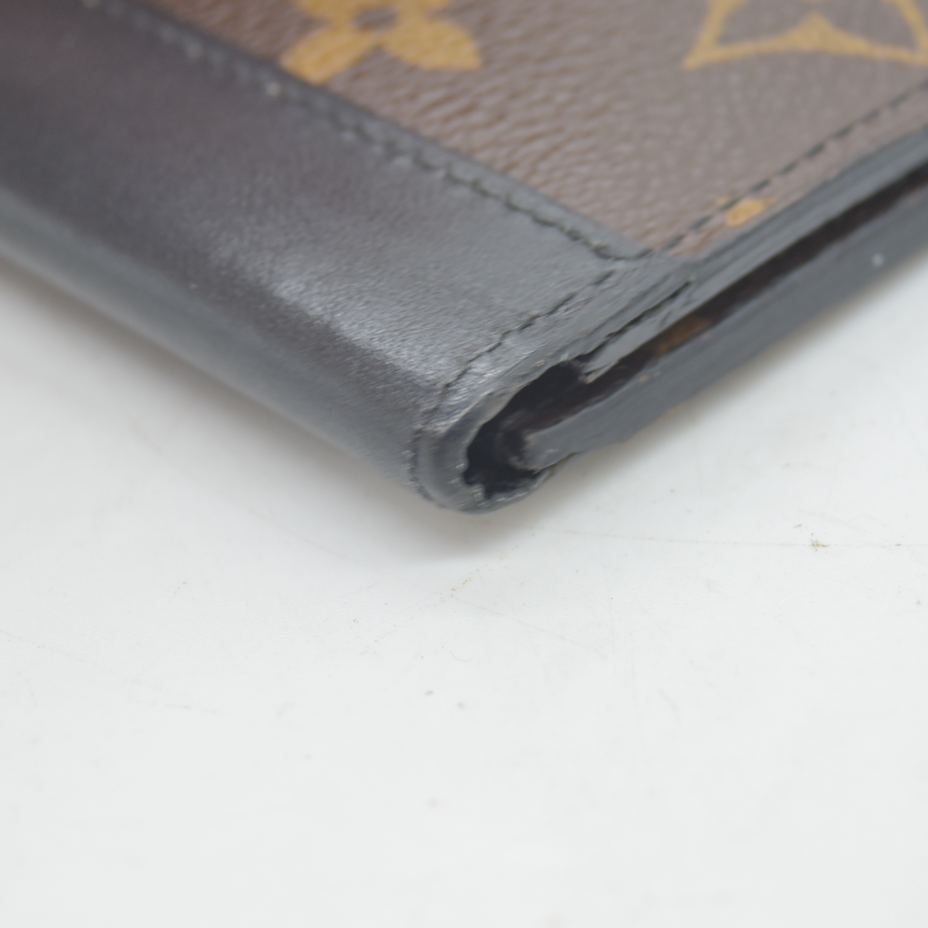 Louis Vuitton Monogram Macassar Organizer de Poche Black × Brown Card Case