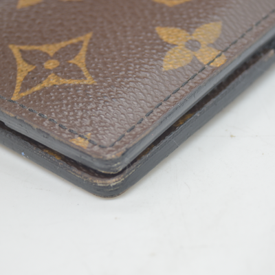 Louis Vuitton Monogram Macassar Organizer de Poche Black × Brown Card Case